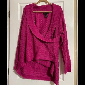 Ashley Stewart 22/24 Raspberry Sweater